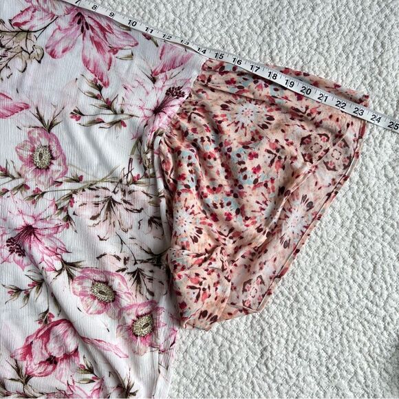 Mystree Floral Kimono Open Front Lightweight Boho Garden Girl Rayon Cardigan - Picture 10 of 12